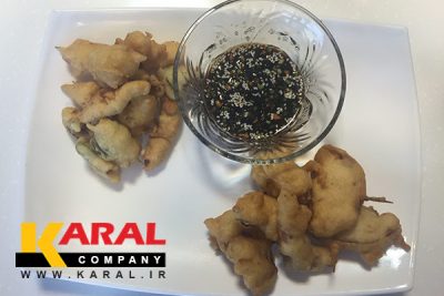 طرز تهیه تمپورای ژاپنی با سس سویا و زنجبیل در کارگاه آشپزی کارال